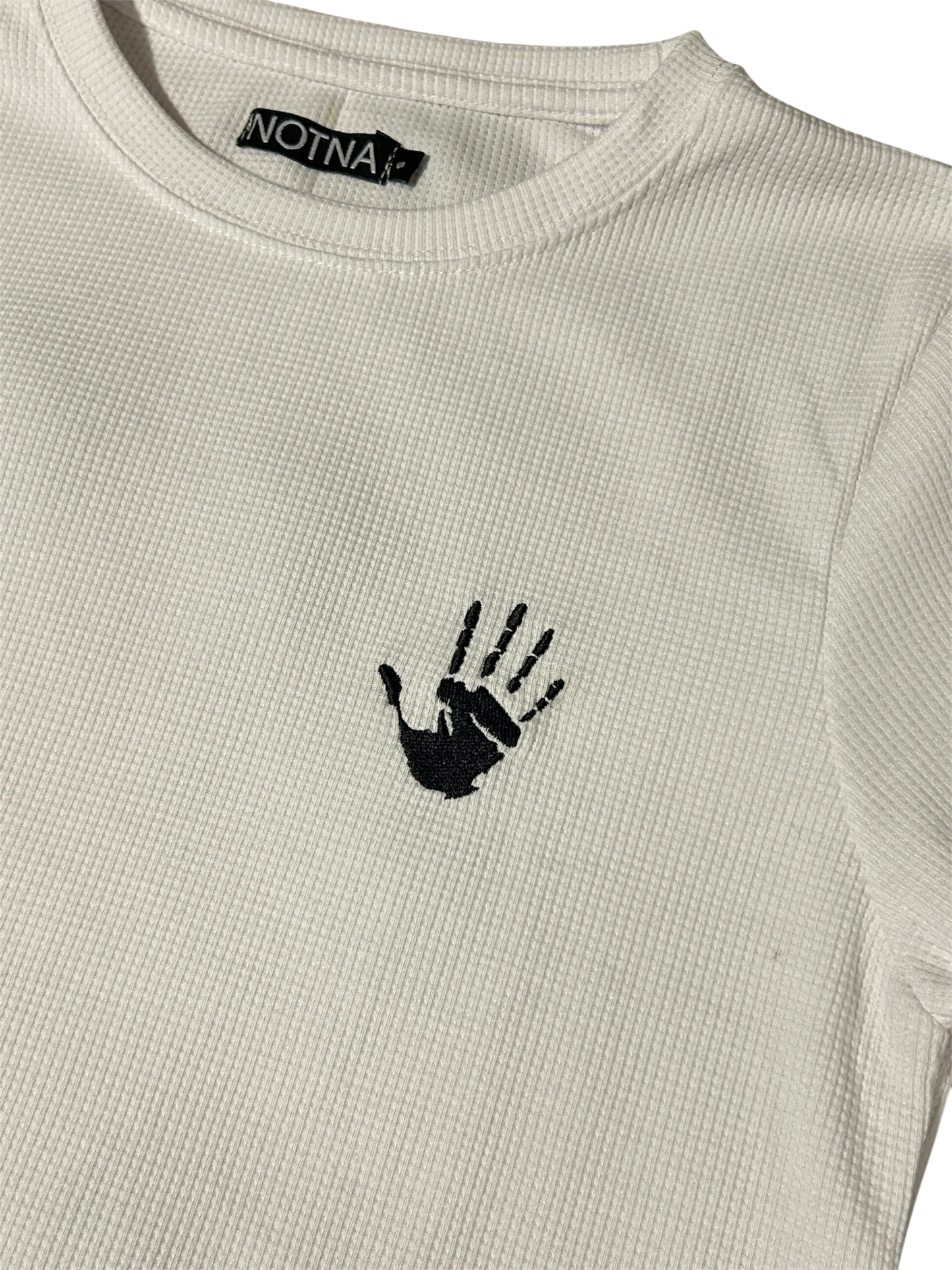 Basic white waffle tee