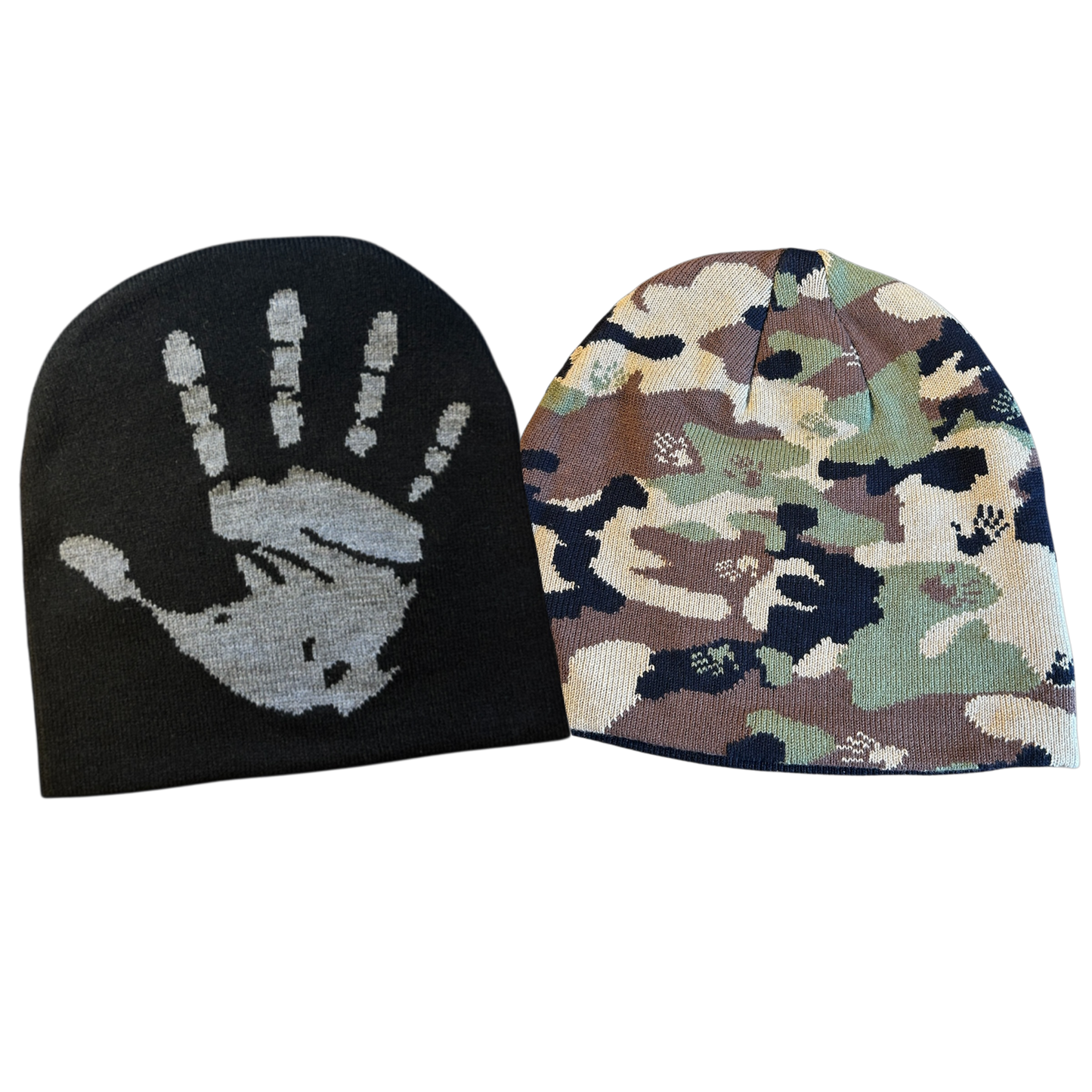 Lot 2 bonnets Notna gris et camo