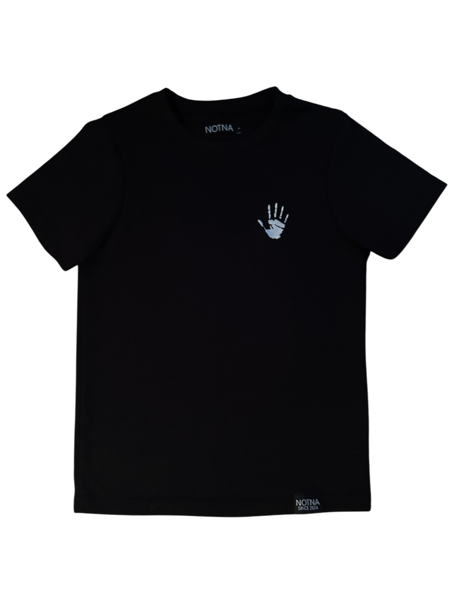 Basic black waffle tee