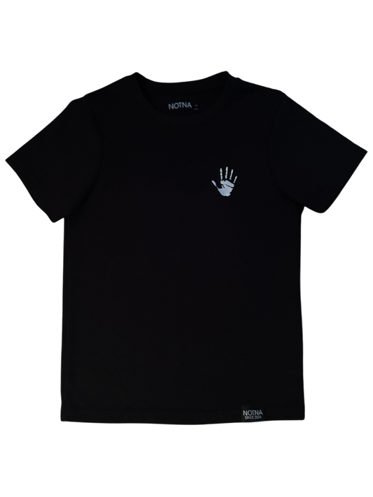 Basic black waffle tee