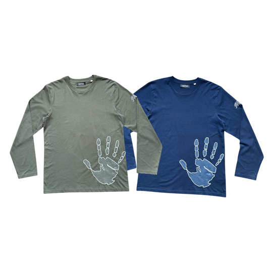 Khaki and Blue mark longsleeve